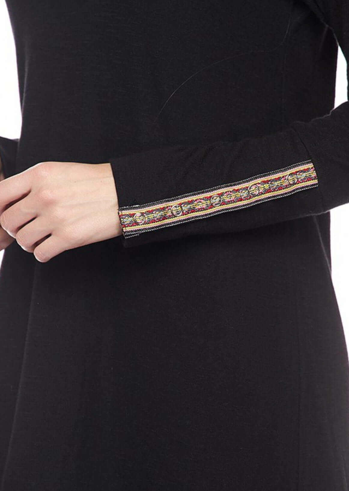 Casually Cool Black Midi Dress Made in USA