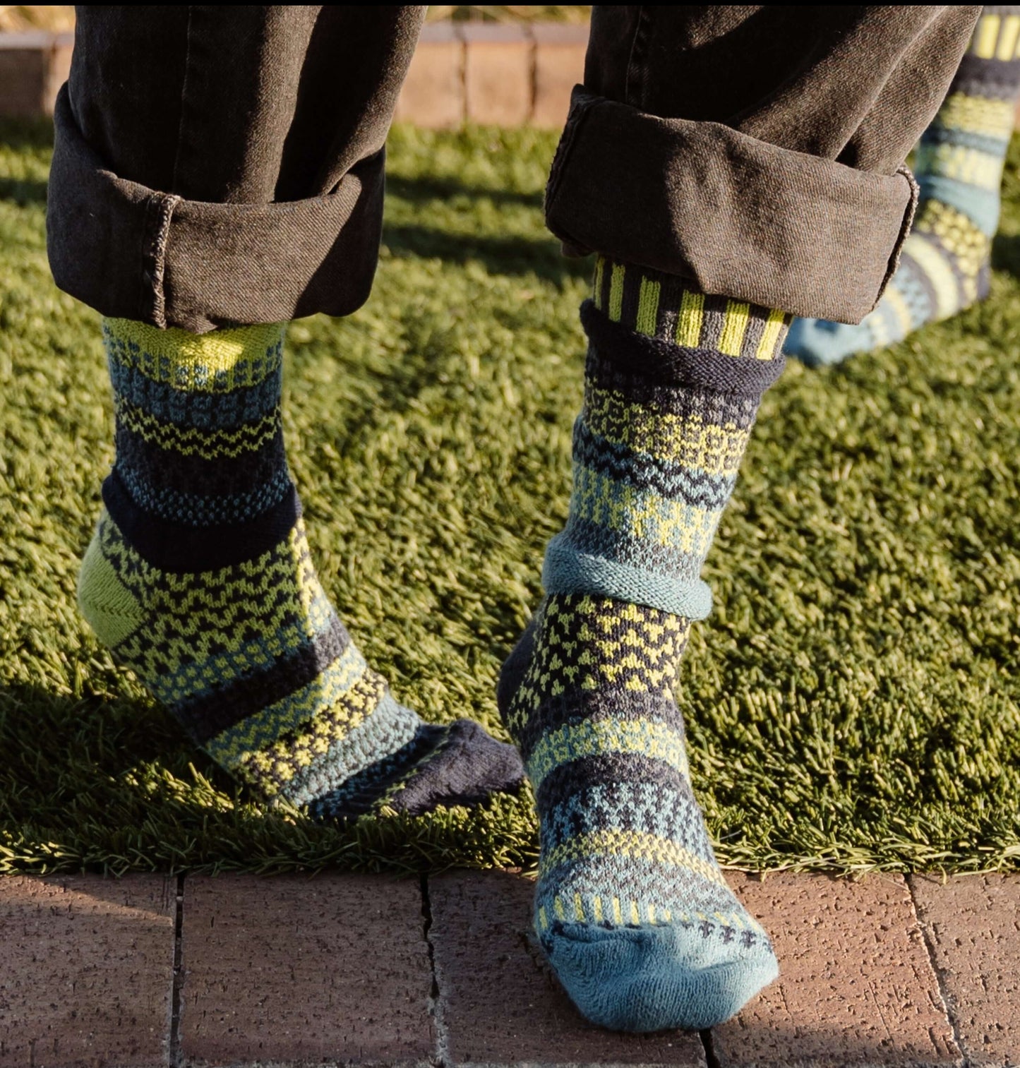 LEMONGRASS Knitted Crew Socks Made in USA