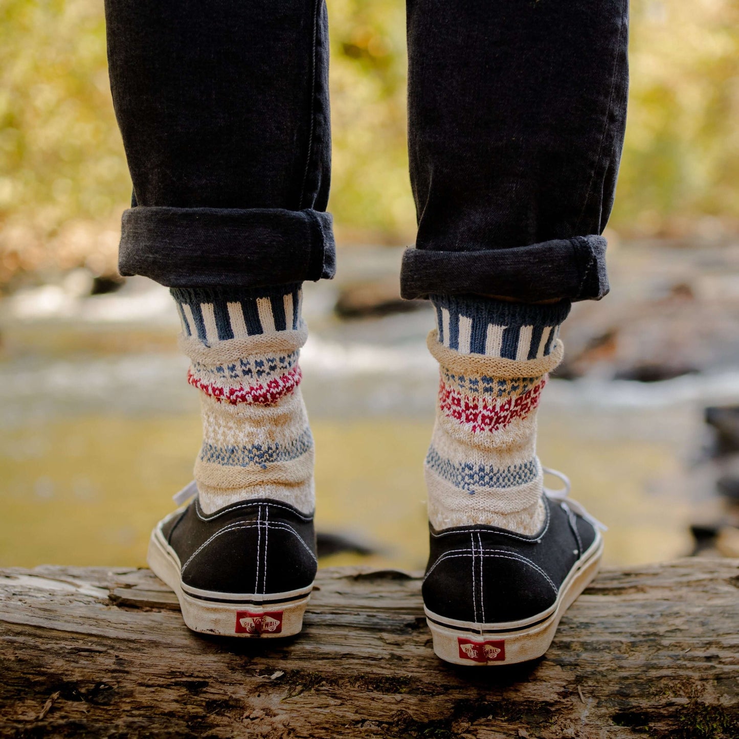 BATEAU MOUCHE Knitted Crew Socks Made in USA by Solmate