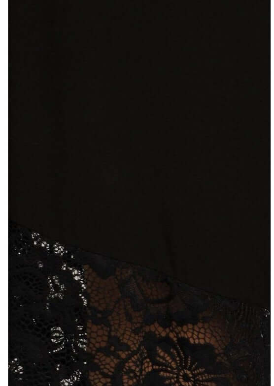 Black Lace Hem Gaucho Style Pants Made in USA - Plus Size