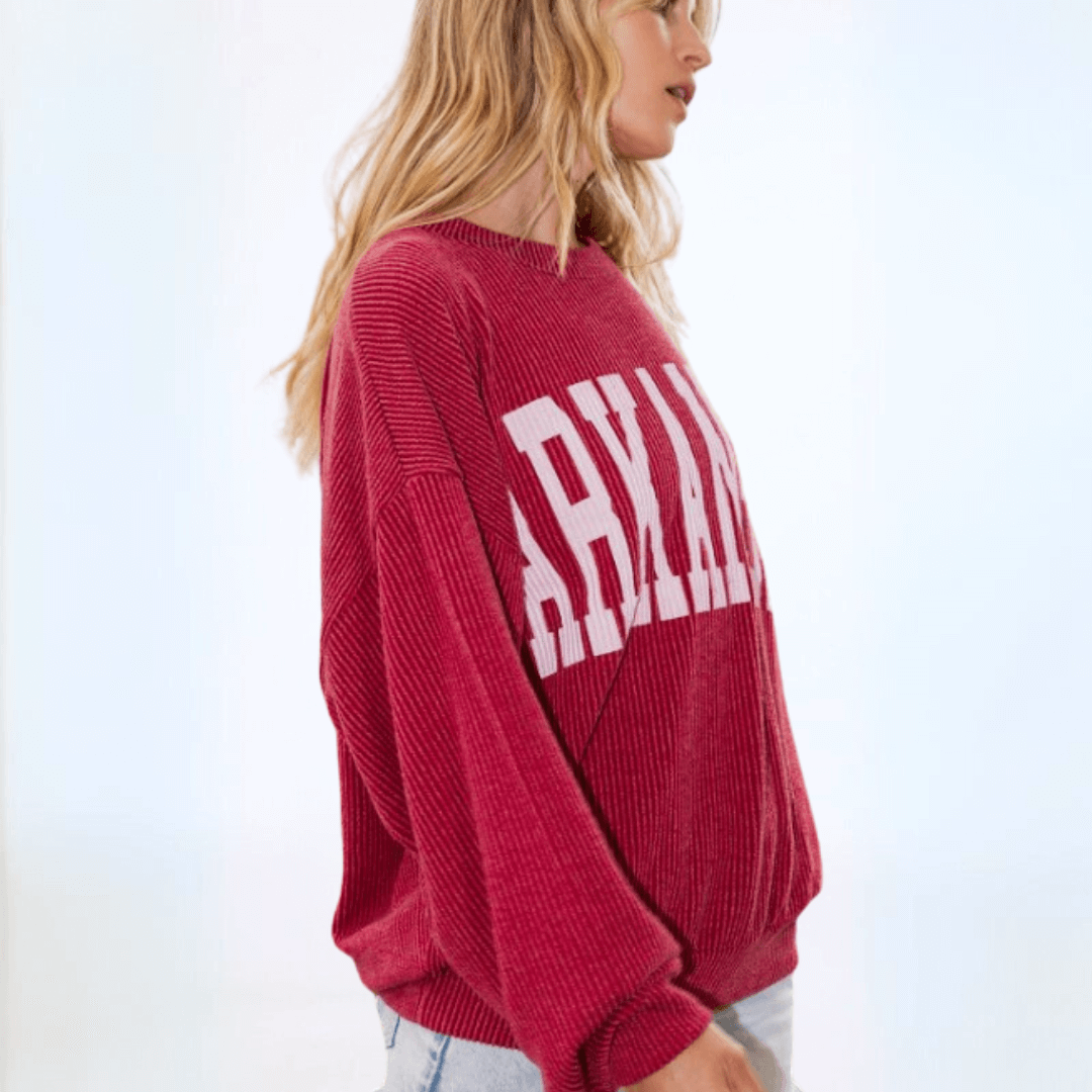 Graphic ARKANSAS Oversized Sweatshirt Made in USA