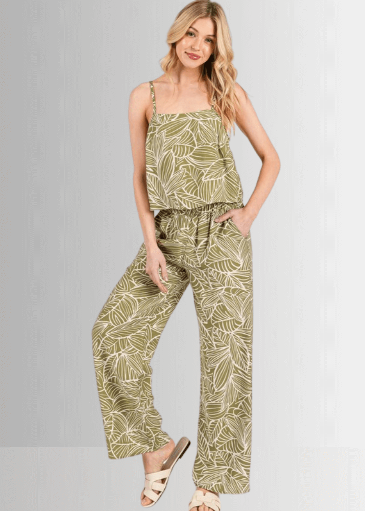 Breezy Tropical Print Pants