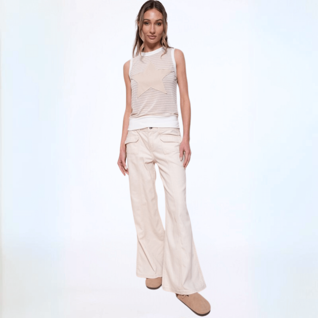 Applique Star Striped Tank Made in USA