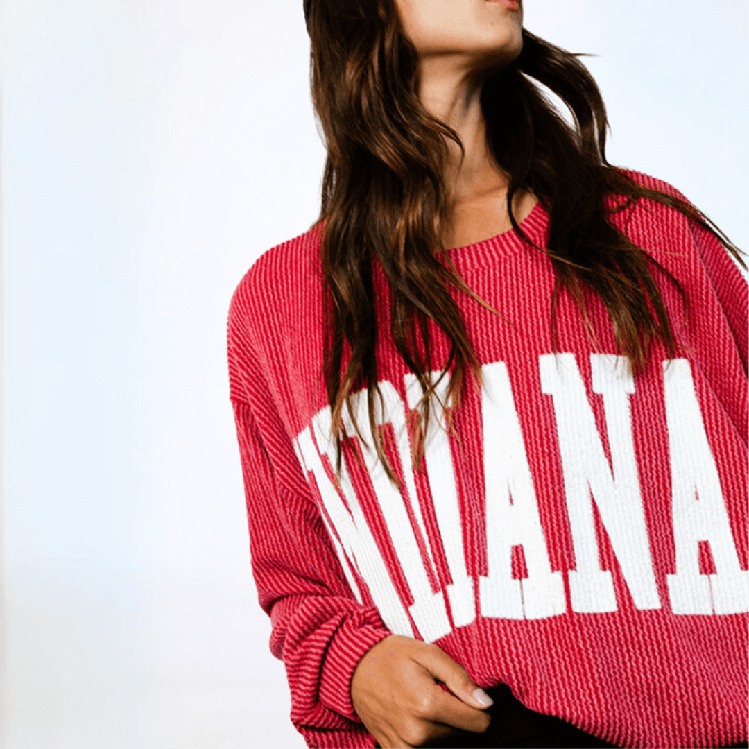 Graphic INDIANA Oversized Sweatshirt Made in USA