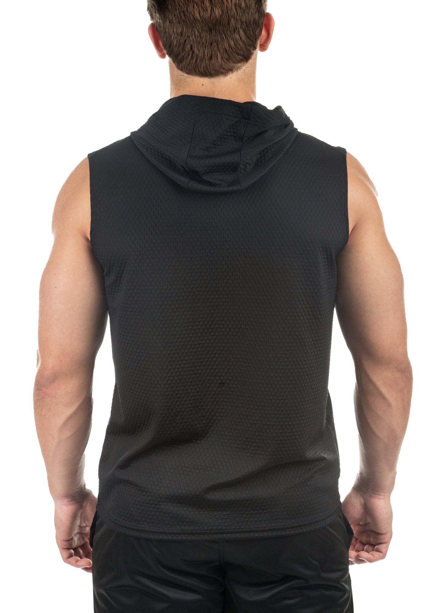 Illusion Mesh Sleeveless Hoodie
