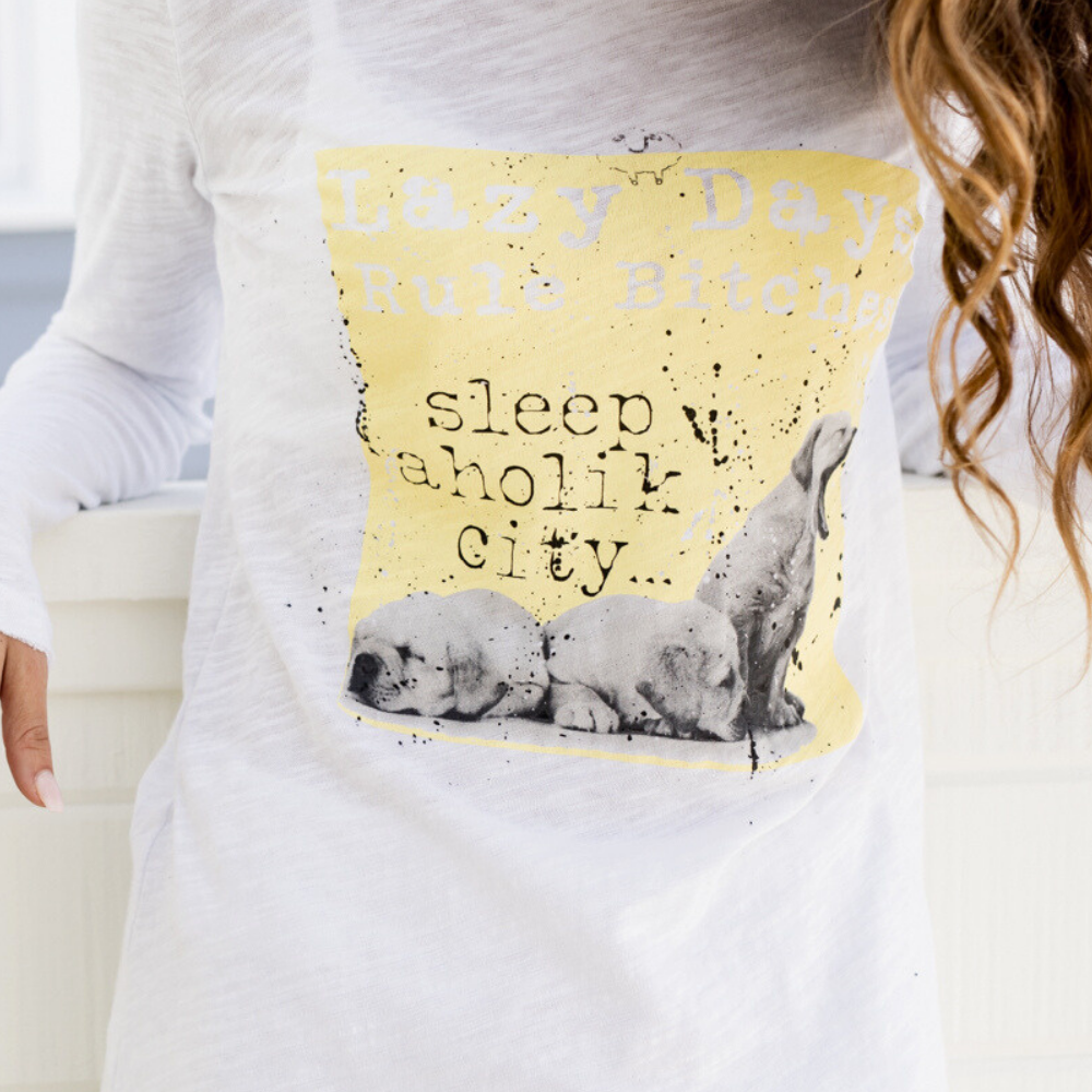 Sleepaholik Lazy Days Rule Long Sleeve