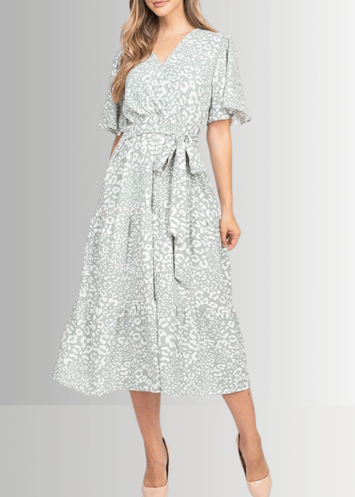 Laurel Leopard Print Midi Dress