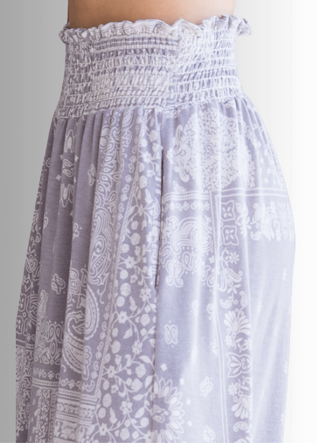 Boho Paisley Smocked Waist Pants