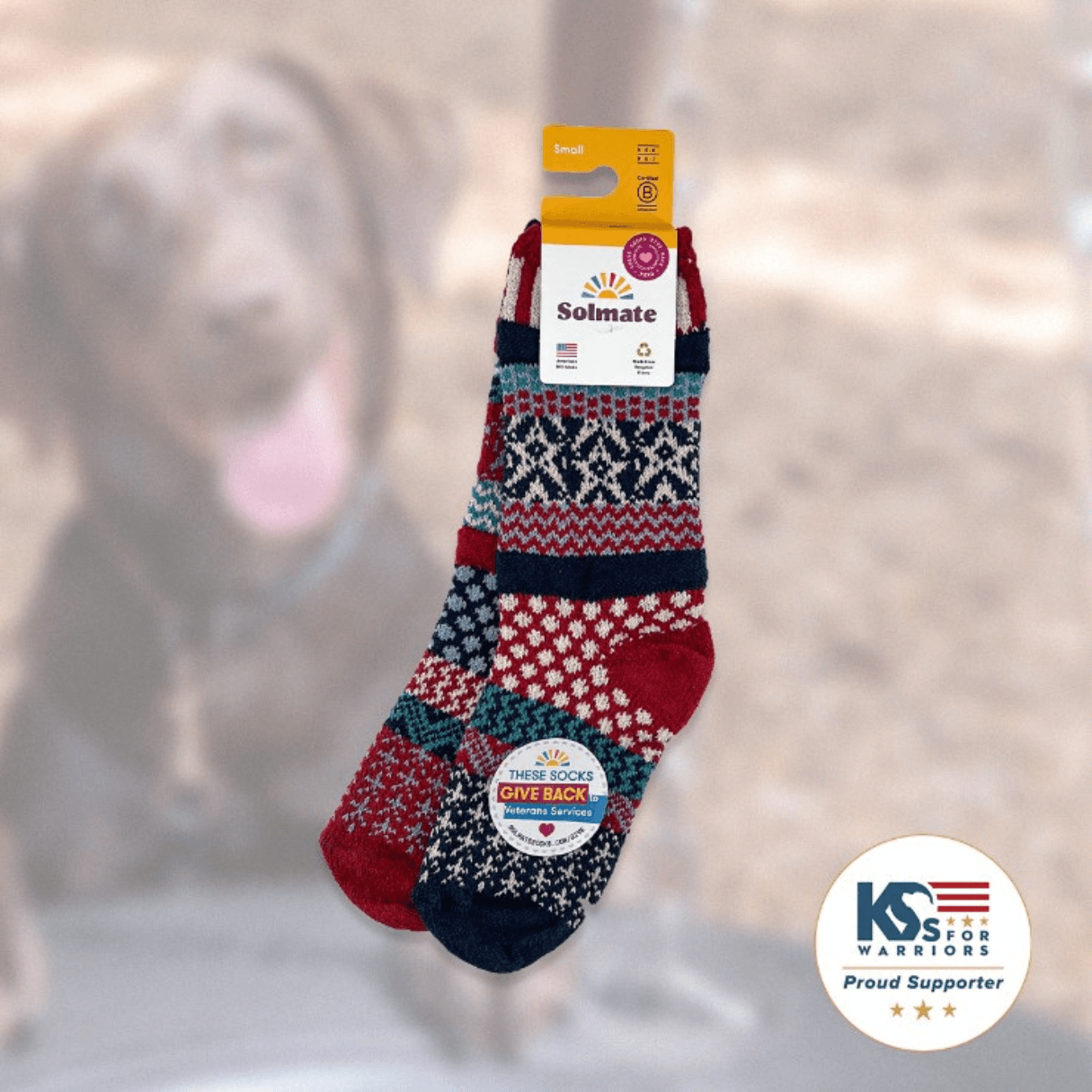 STARS AND STRIPES Knitted Crew Socks Solmate Socks