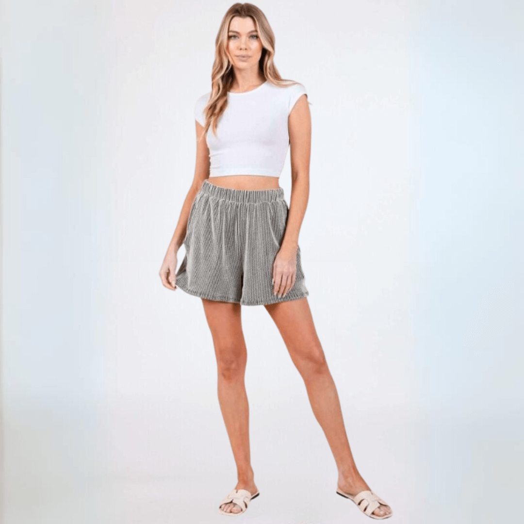 Cute Ribbed Shorts Made in USA
