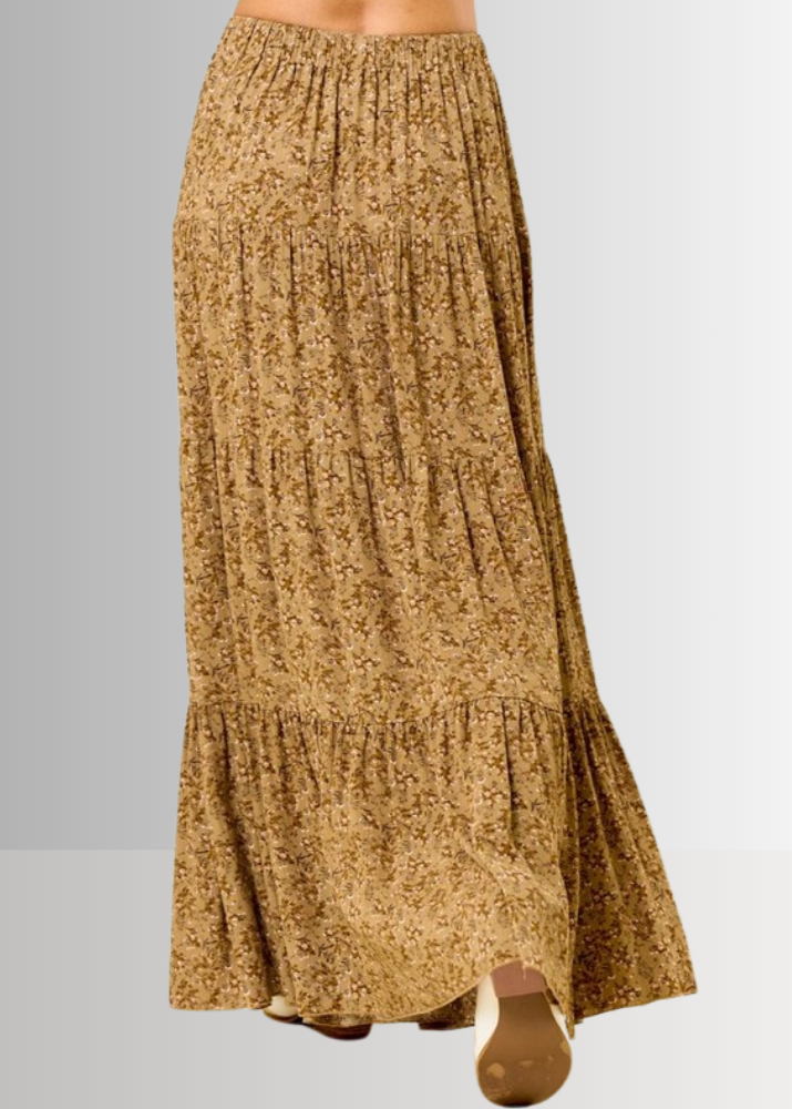 Whitney Floral Tiered Maxi Skirt