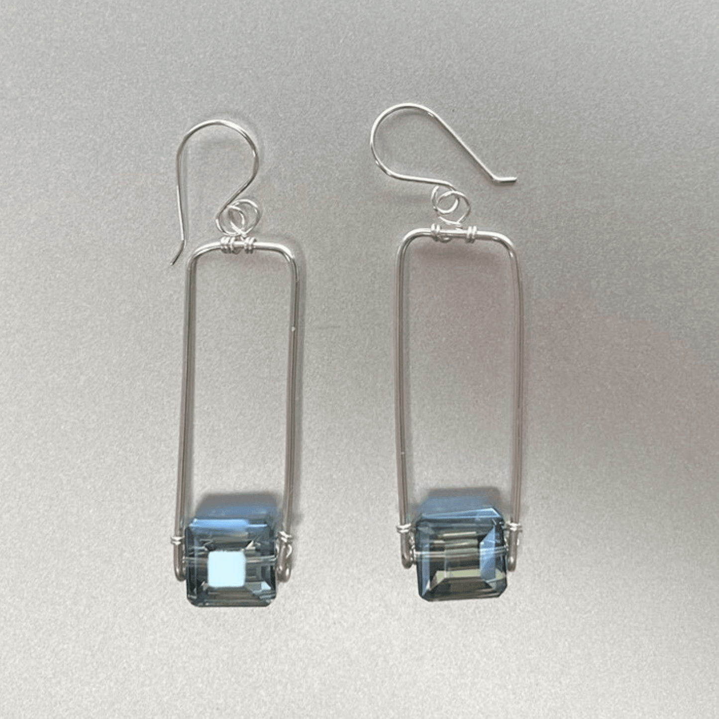 Artisan Crafted Crystal Pendant Earrings Handmade in USA