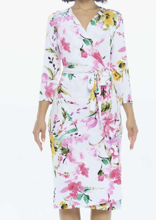 Spring Fling Jersey Wrap Dress