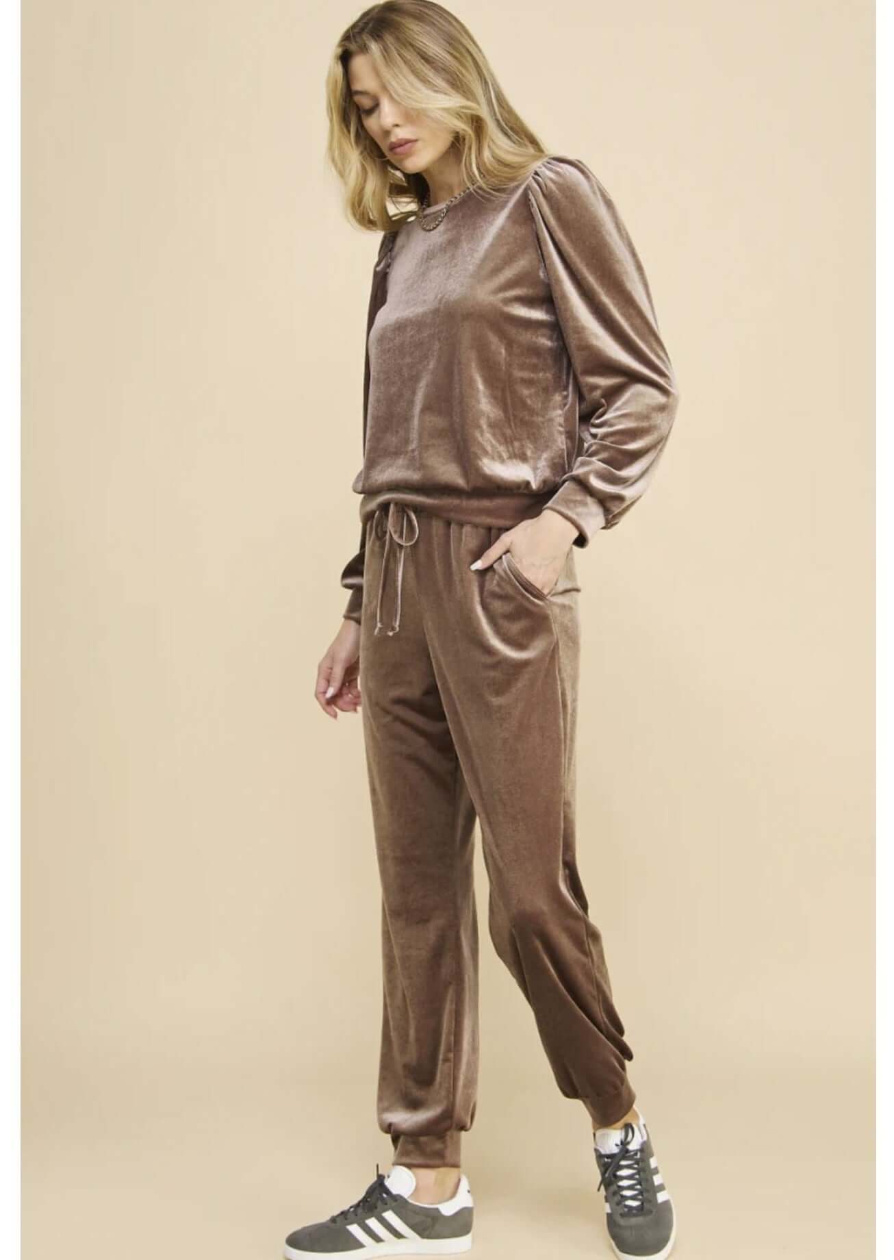 Glam Velour Track Suit