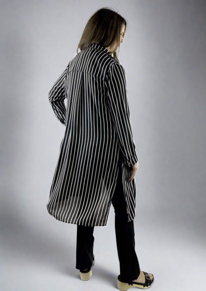 Be Chic Snap Front Long Dress Top