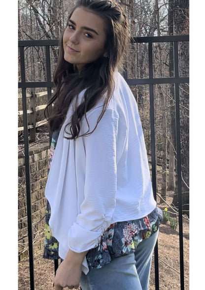 Bright White Open Front Spring/Summer Cardigan Made in USA