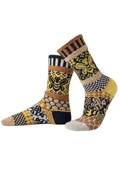HONEY BEE Knitted Crew Socks Made in USA