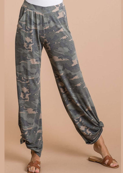 Ultra Lightweight Camo Tie Hem Pants Made in USA