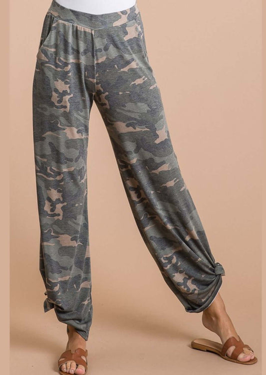 Ultra Lightweight Camo Tie Hem Pants Made in USA