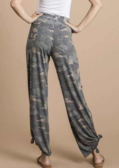 Ultra Lightweight Camo Tie Hem Pants Made in USA
