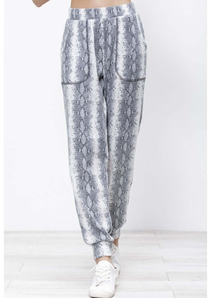 Snakeskin Pattern Pocket Joggers Made in USA