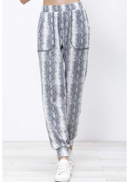 Snakeskin Pattern Pocket Joggers Made in USA
