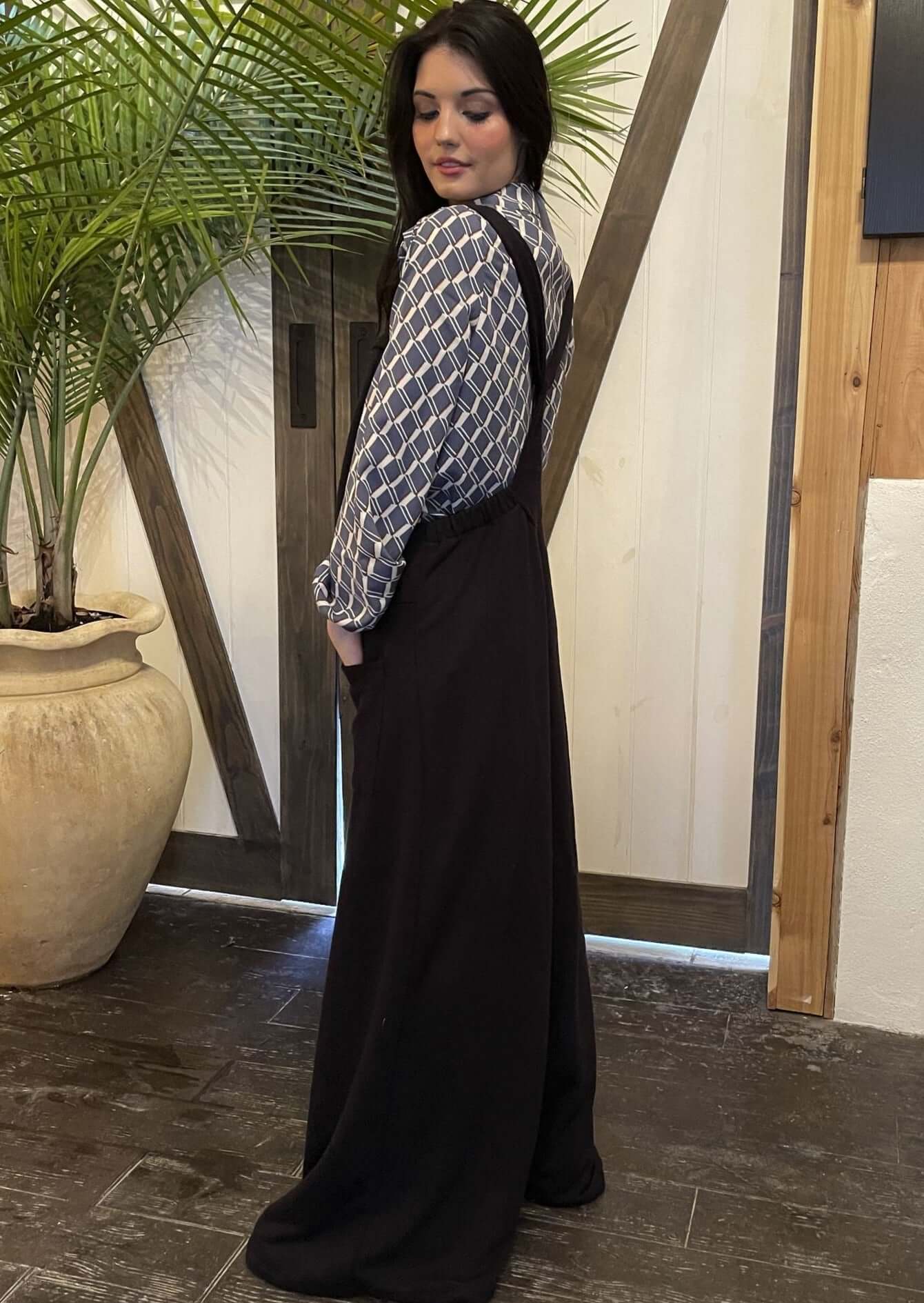 French Terry Slouchy Overall Jumpsuit Made in USA