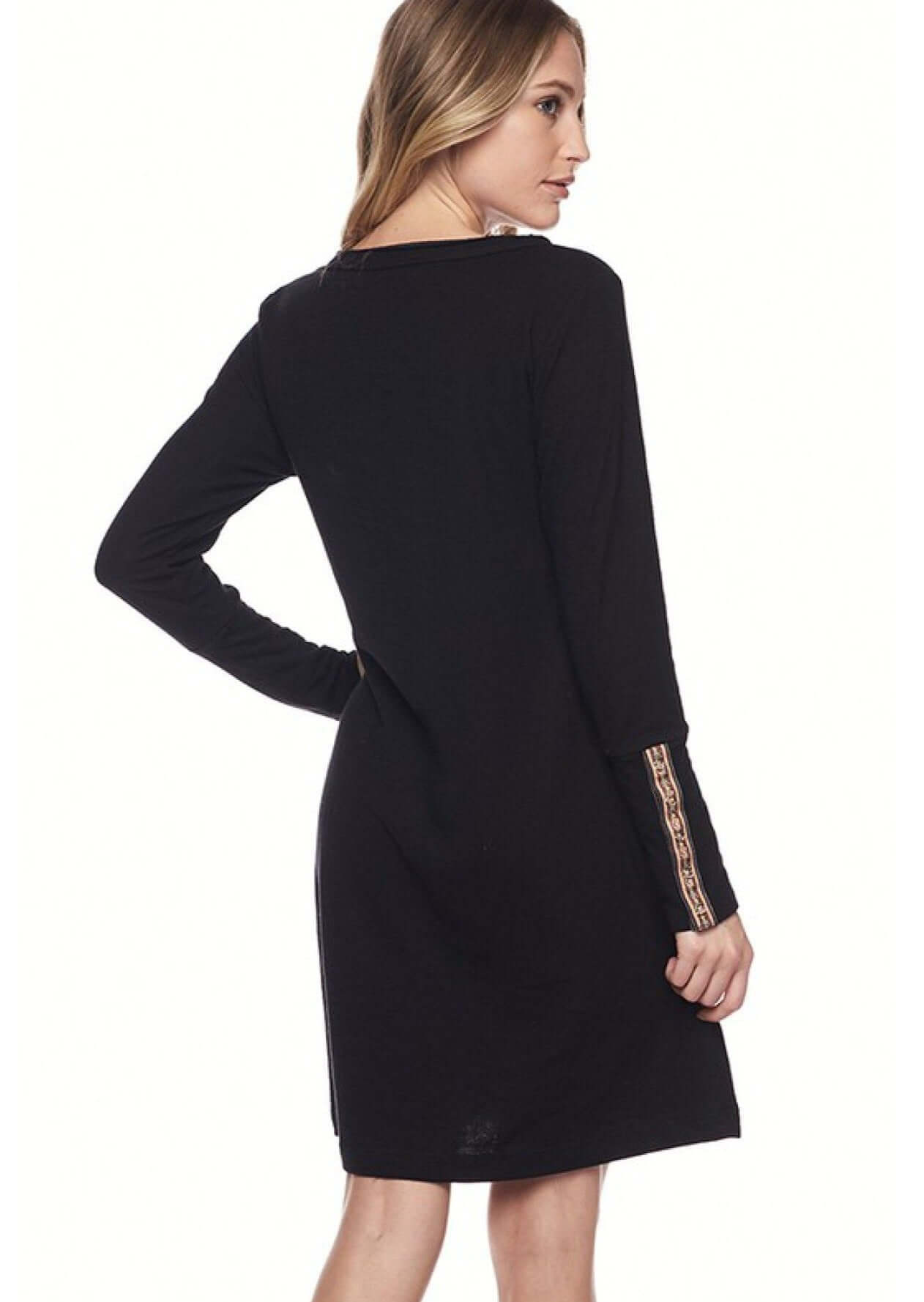 Casually Cool Black Midi Dress Made in USA