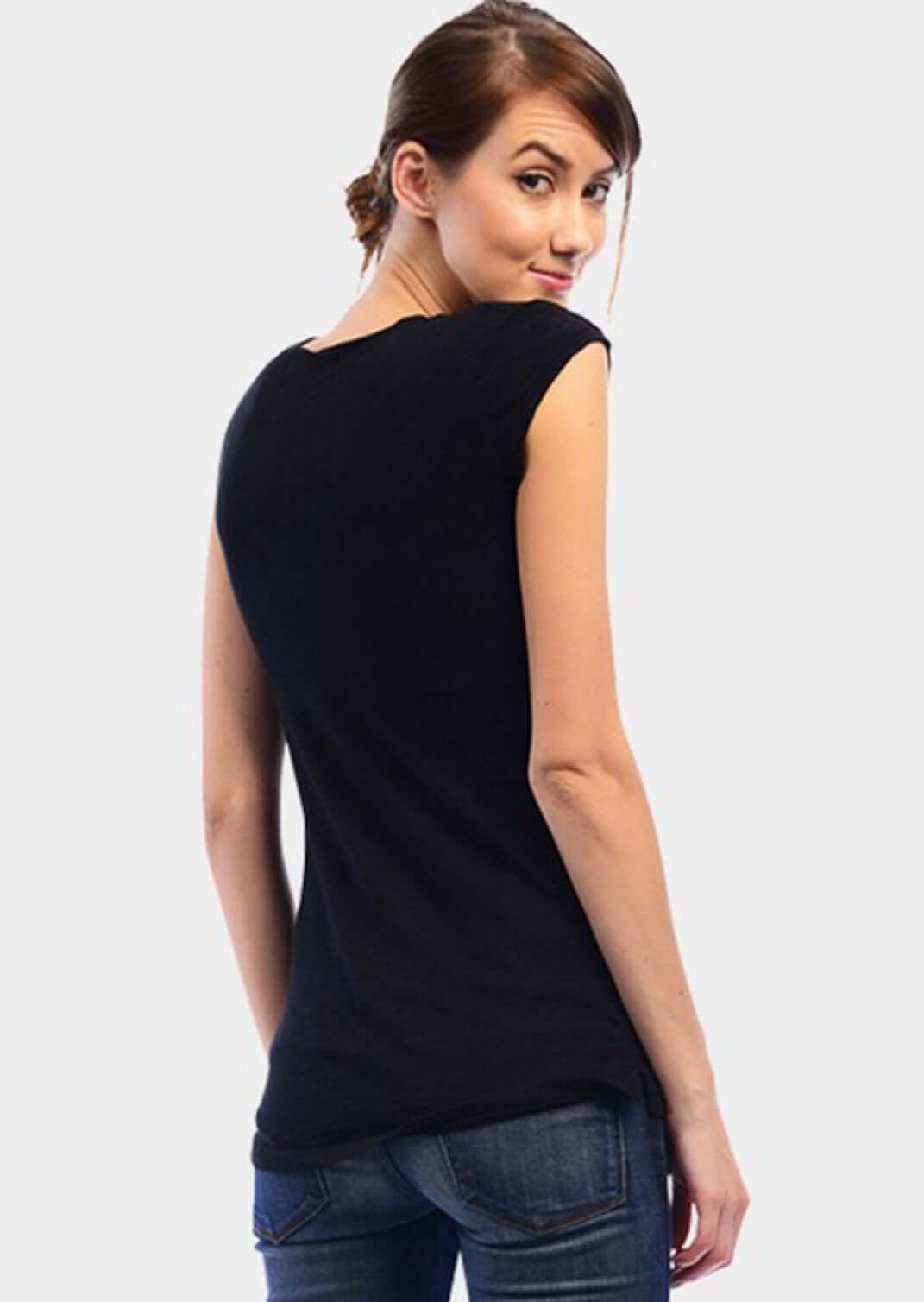 Scoop Neck Fitted Tee Made in USA