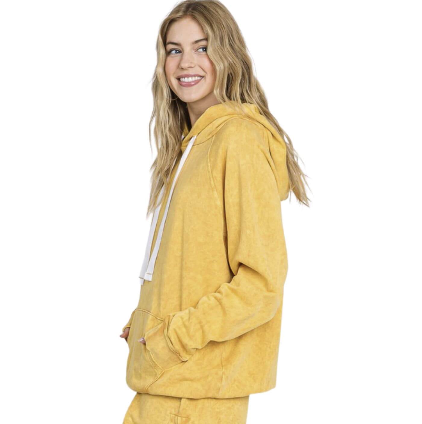 All American Mineral Washed French Terry Sweatshirt Hoodie Made in USA