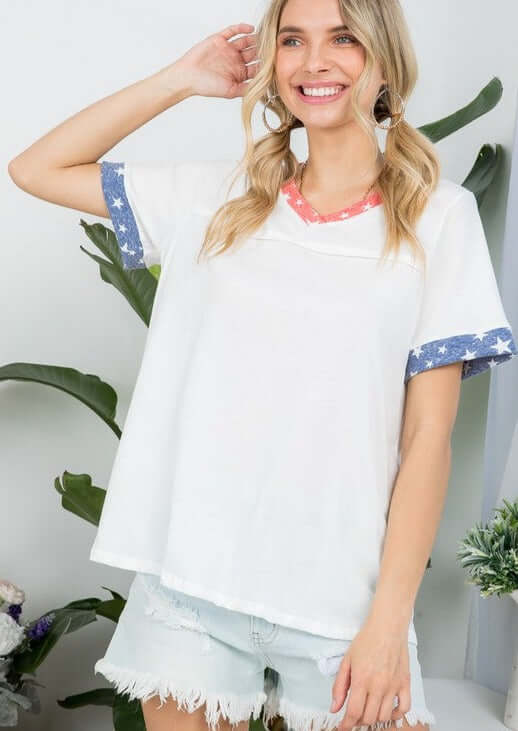 All Cotton Patriotic Essentials Tee Made in USA
