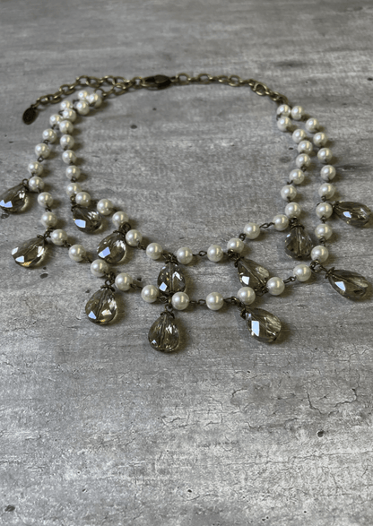 Glass Pearl Fashion Necklace Made in USA