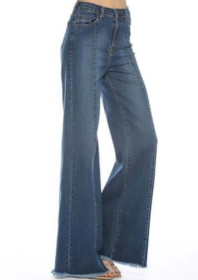 High Waist Flare Leg Denim Jeans