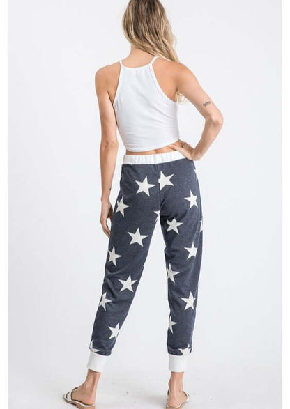 Just Too Cute Star Print Joggers