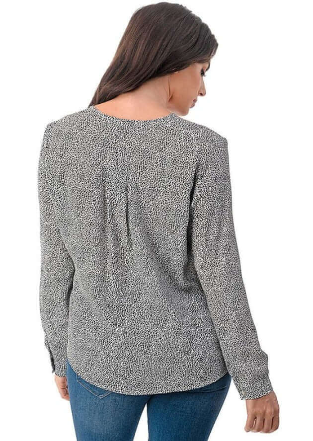 Micro Animal Dressy Printed Wrap Top