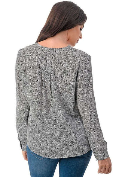 Micro Animal Dressy Printed Wrap Top