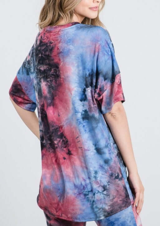 Buttery Soft Tie Dye V-Neck Tee Made in USA