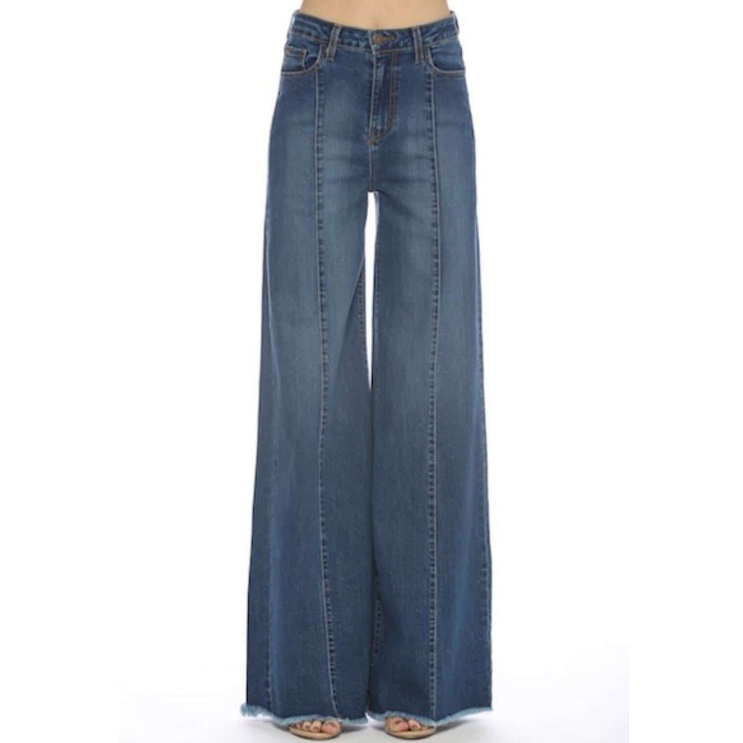 High Waist Flare Leg Denim Jeans