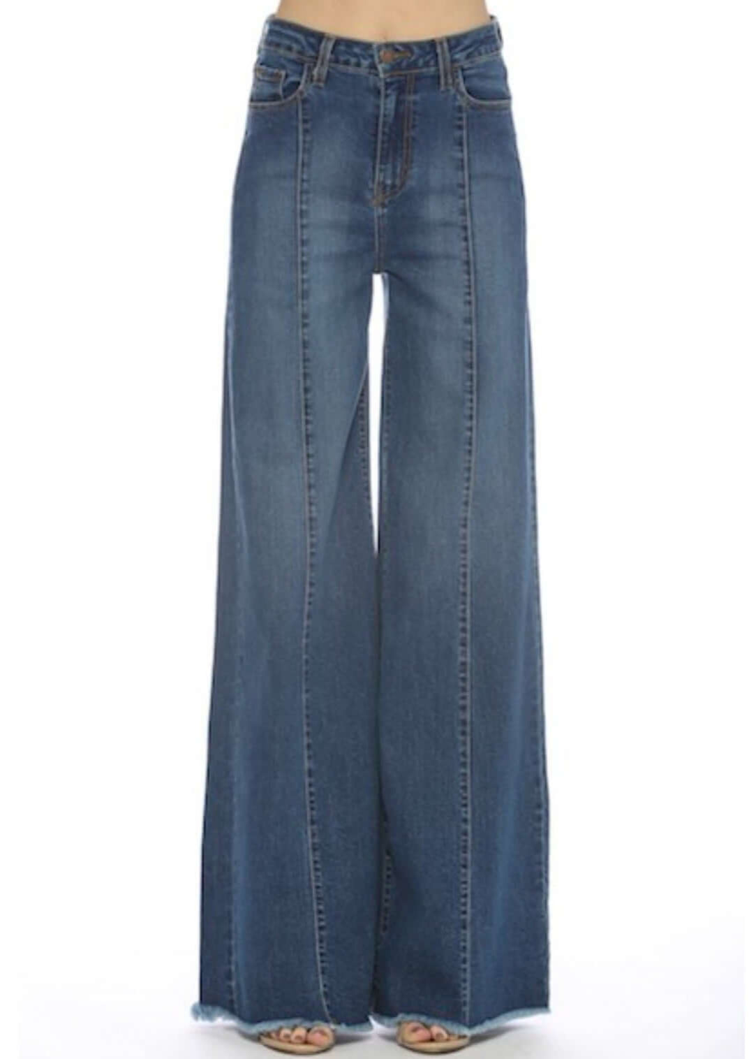 High Waist Flare Leg Denim Jeans