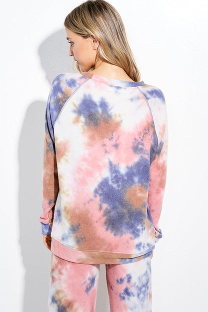 Pink Multi Tie Dye Lounge Set