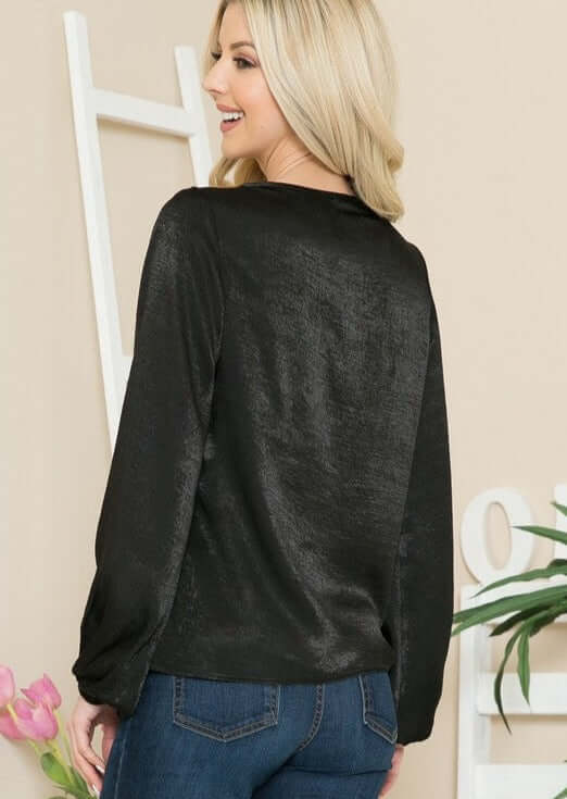 Cowl Neck Satin Top