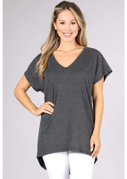 High Low V-Neck Super Comfy Tee