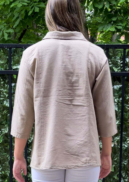 Stylish Alternating Button Top