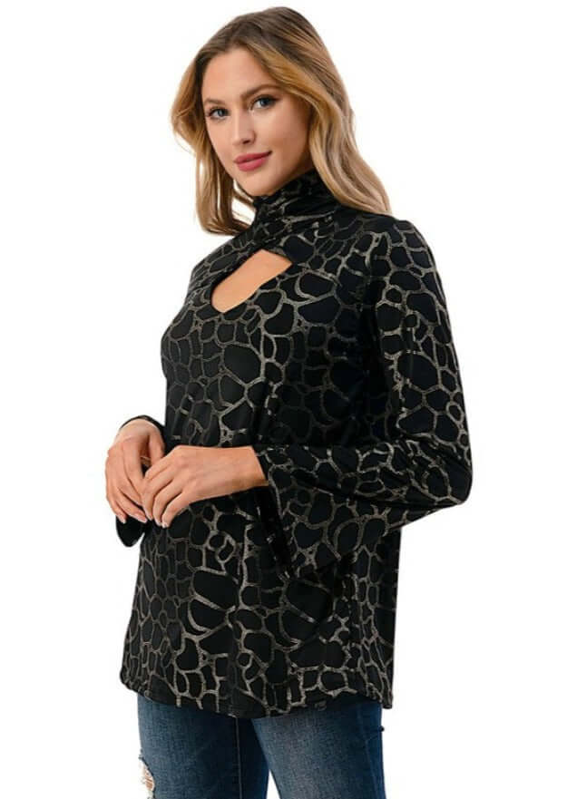 Black Alluring Night Out Top