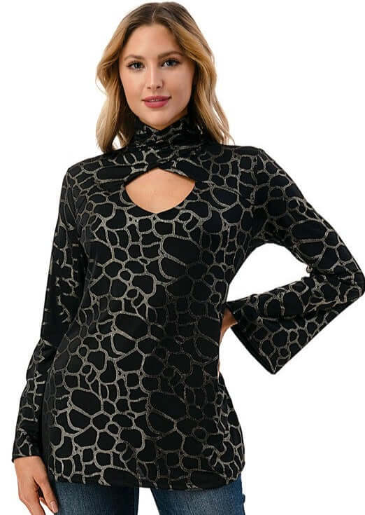 Black Alluring Night Out Top