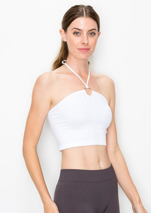 O-Ring Halter Cropped Top