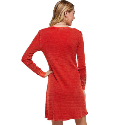 Crochet Cuff Textured Dress