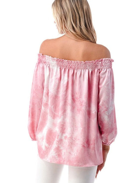 Pretty in Pink Off The Shoulder Blouse Made in USA