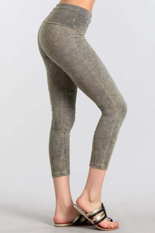 Easy Fit American Cotton Capri Leggings Made in USA