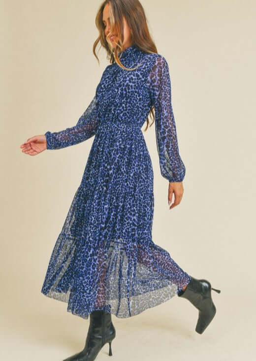 Pretty & Proper Blue Mesh Dress Made in USA